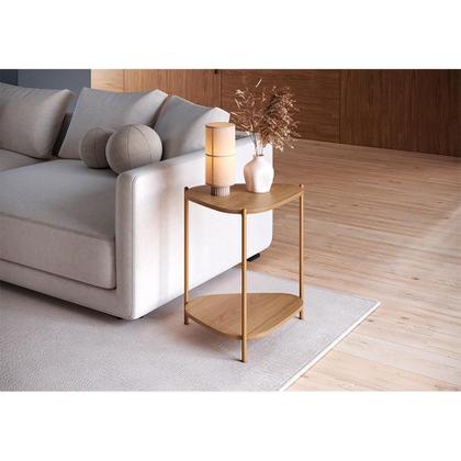 Imagem de Mesa Lateral Orgânica Complementos Hanover e Dourada 44 cm