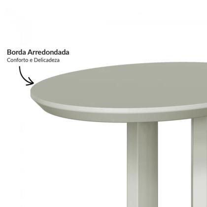 Imagem de Mesa Lateral ou Canto Oval MDF 60cm Freijó Branco ou Preta