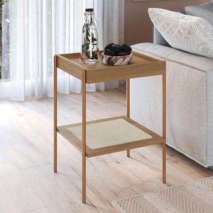 Imagem de Mesa Lateral Para Sala de Estar Industrial Indy A03 Hanover Dourado - Lyam Decor