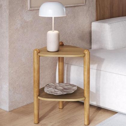 Imagem de Mesa Lateral Para Sala De Estar Pés Madeira Trium A03 Hanover Roble - Lyam Decor