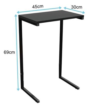 Mesa Lateral para Sofá Pequena Preta em Aço Ideal para Sala, Compacta e Moderna - DIcarlo Imagem de Mesa Lateral para Sofá Pequena Preta em Aço Ideal para Sala, Compacta e Moderna