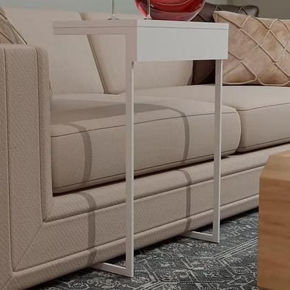 Mesa Lateral para Sofá Pequena Preta em Aço Ideal para Sala, Compacta e Moderna - DIcarlo Imagem de Mesa Lateral para Sofá Pequena Preta em Aço Ideal para Sala, Compacta e Moderna
