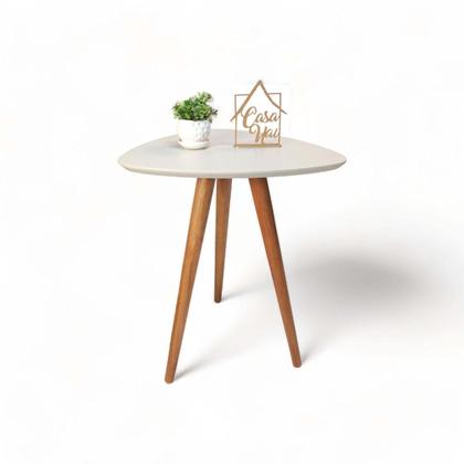 Imagem de Mesa Lateral Pe Palito Orgânico Libano 50x60 Branco 100% MDF