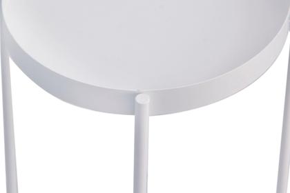 Imagem de Mesa Lateral Redonda com Bandeja Apoio Sala Aço Collie 30x60