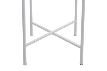 Imagem de Mesa Lateral Redonda com Bandeja Apoio Sala Aço Collie 30x60