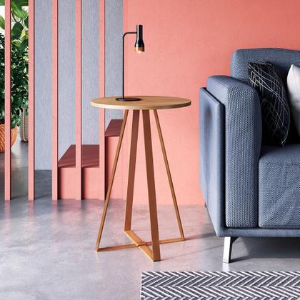 Imagem de Mesa Lateral Redonda Complementos Hanover 45 cm