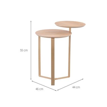 Imagem de Mesa Lateral Redonda Complementos Hanover e Dourada 44 cm