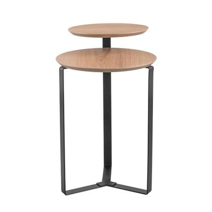 Imagem de Mesa Lateral Redonda Complementos Hanover e Preta 44 cm