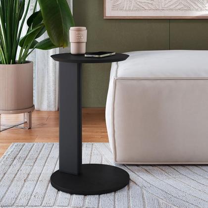 Imagem de Mesa Lateral Redonda Complementos Nero 35 cm