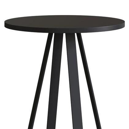 Imagem de Mesa Lateral Redonda Complementos Preta 40 cm