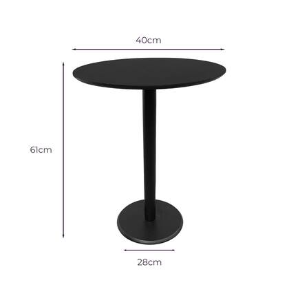 Imagem de Mesa Lateral Redonda Monopé De Laca 40 Cm - 3 Cores disponíveis