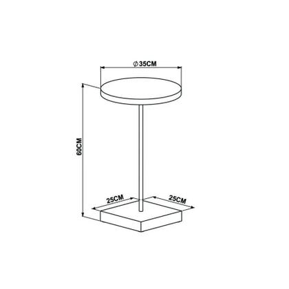 Imagem de Mesa Lateral Redonda Tube  Artesano
