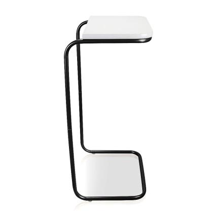 Imagem de Mesa Lateral Tampo Multiuso Para Sofá Base Preto - D'Rossi