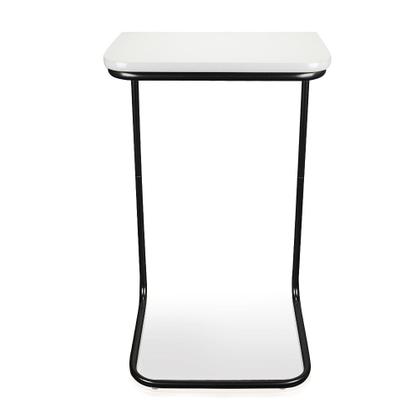 Imagem de Mesa Lateral Tampo Multiuso Para Sofá Base Preto - D'Rossi