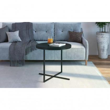 Imagem de Mesa Lateral Voip Media 24815 Linha Complementos Preto Preto