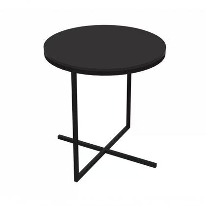 Imagem de Mesa Lateral Voip Media 24815 Linha Complementos Preto Preto