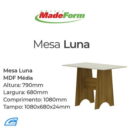 Imagem de Mesa Luna 06 Cadeiras Conjunto Sala de Jantar Madeform Luna com 06 Cadeiras Estela