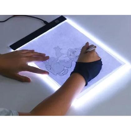 Imagem de Mesa Luz Prancheta Led 3 Níveis Desenho Transposição A5 Usb
