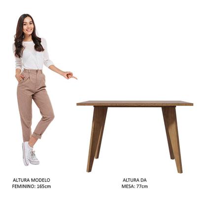 Imagem de Mesa Madesa Retangular para Escritório com Tampo de Madeira 5319
