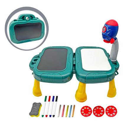 Imagem de Mesa Maleta Dupla Projetora e Lousa Foguete Com Luzes Art Brink