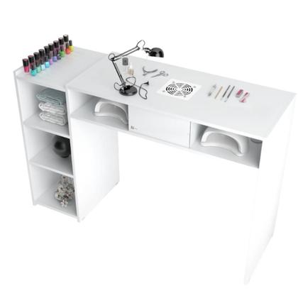 Imagem de Mesa Manicure Profissional Com Sugador Nail Designer Com Nichos Sugnails