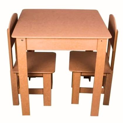 Imagem de Mesa Mesinha Didática Infantil Em Mdf Com Baú e 2 Cadeirinhas