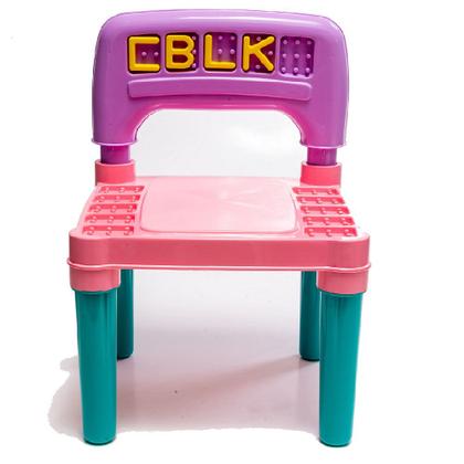 Imagem de Mesa Mesinha Didática Rosa Menina Com 02 Cadeiras - Tritec