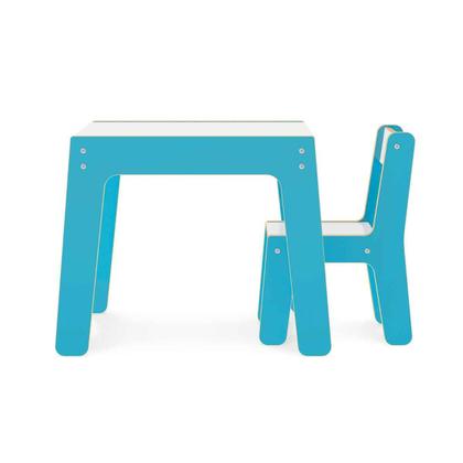 Imagem de Mesa Mesinha Infantil De Madeira Com 1 Cadeira Cadeirinha Junges Várias Cores Crianças Até 40Kg