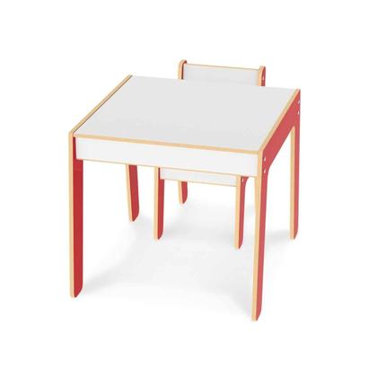 Imagem de Mesa Mesinha Infantil De Madeira Com 1 Cadeira Cadeirinha Junges Várias Cores Crianças Até 40Kg