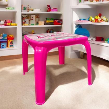 Imagem de Mesa Mesinha Infantil Plástico Educativa Resistente Estudar Lanchar Brincar