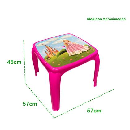 Imagem de Mesa Mesinha Infantil Plástico Educativa Resistente Estudar Lanchar Brincar