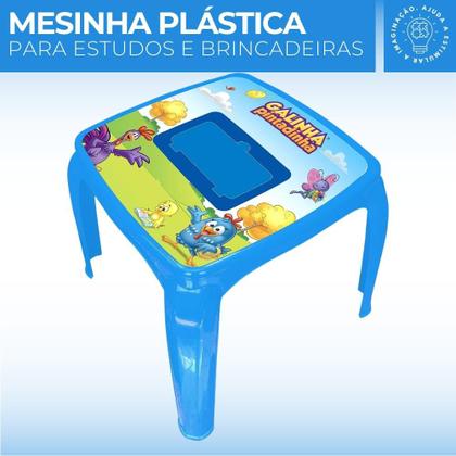 Imagem de Mesa Mesinha Infantil Plástico Educativa Resistente Estudar Lanchar Brincar