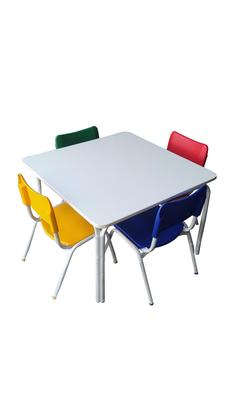 Imagem de Mesa Mesinha Infantil Tampo Mdf Branco Fnde