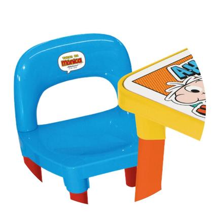 Imagem de Mesa Mesinha monica cebolinha Didática Com Cadeira divisória