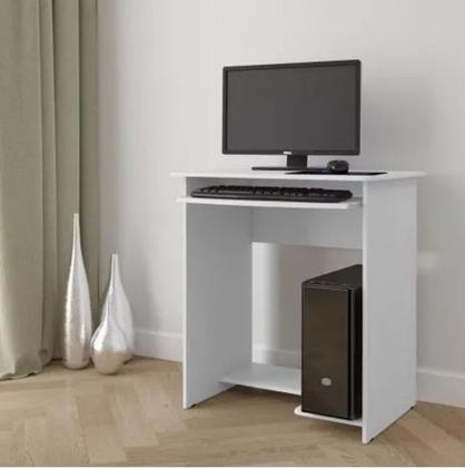 Imagem de Mesa Mesinha Multiuso Escritório PC Computador Home Office Notebook Pratica Branco - EJ