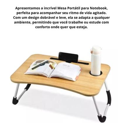 Imagem de Mesa Mesinha Para Notebook Suporte de Cama Sofá Com Pés Dobráveis Apoio Portátil