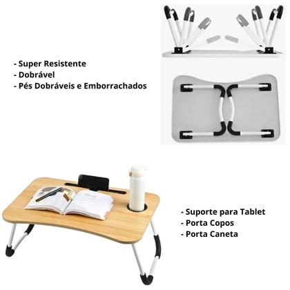 Imagem de Mesa Mesinha Para Notebook Suporte de Cama Sofá Com Pés Dobráveis Apoio Portátil