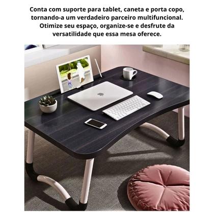Imagem de Mesa Mesinha Para Notebook Suporte de Cama Sofá Com Pés Dobráveis Apoio Portátil