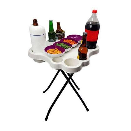 Imagem de Mesa Mesinha Petisqueira Dobrável Bar  Lazer Camping Super Reforçada Varias Cores