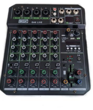 Imagem de Mesa Mixer Boxx Ga6 Live Interface Usb Bt Fx MP3 Rec P3 Aux