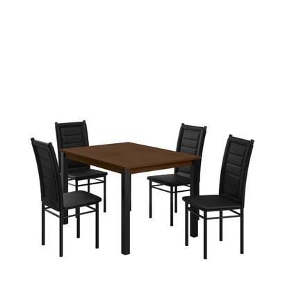 Imagem de Mesa Monaco 120x80cm Tampo Mdf com 4 Cadeiras Tokio