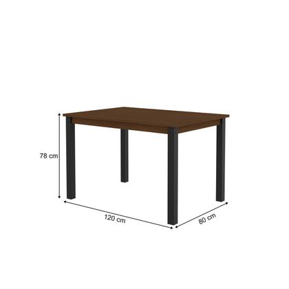 Imagem de Mesa Monaco 120x80cm Tampo Mdf com 4 Cadeiras Tokio