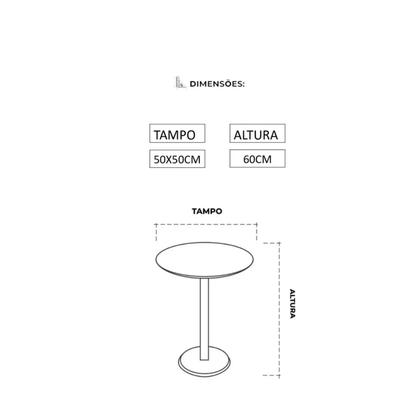 Imagem de Mesa Monopé Redonda 50cm Off White