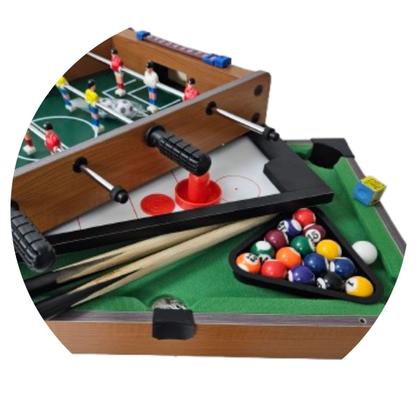 Imagem de Mesa Multijogos 4 em 1 Infantil Bilhar Pebolim Ping Pong Air Hockey