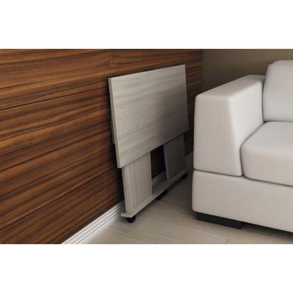 Imagem de Mesa Multiuso Casal Dobrável ME4117 c/ Rodízios Amêndoa - Tecno Mobili