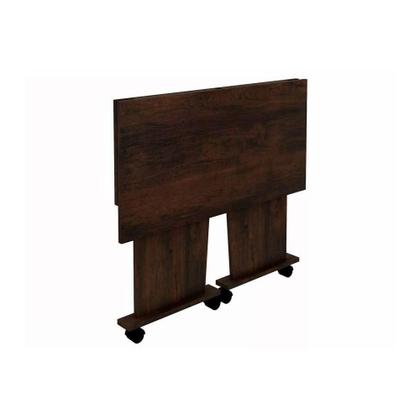 Imagem de Mesa Multiuso Casal Dobrável ME4117 c/ Rodízios Amêndoa - Tecno Mobili