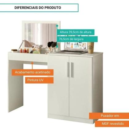 Imagem de Mesa Multiuso com Gavetas Espaçosas - Beleza e Praticidade no Dia a Dia