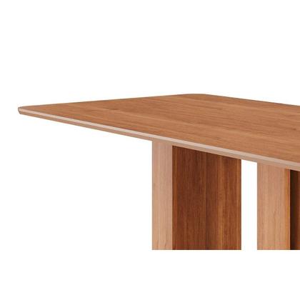 Imagem de Mesa Multiuso Cozinha Ariela c/ Tampo Madeirado 210x100cm Cinamomo - Cimol
