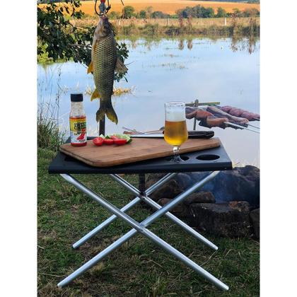 Imagem de Mesa Multiuso Preta em Alumínio