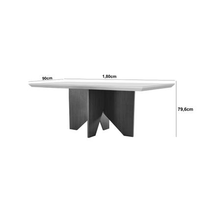 Imagem de Mesa Nancy 180 Tp Mdf Canto Reto com 6 Cadeiras Nancy Luxo